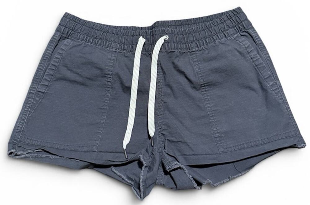 Vuori Drawstring 3" Lounge Shorts, Raw Edge Hem, Charcoal, Women's Small